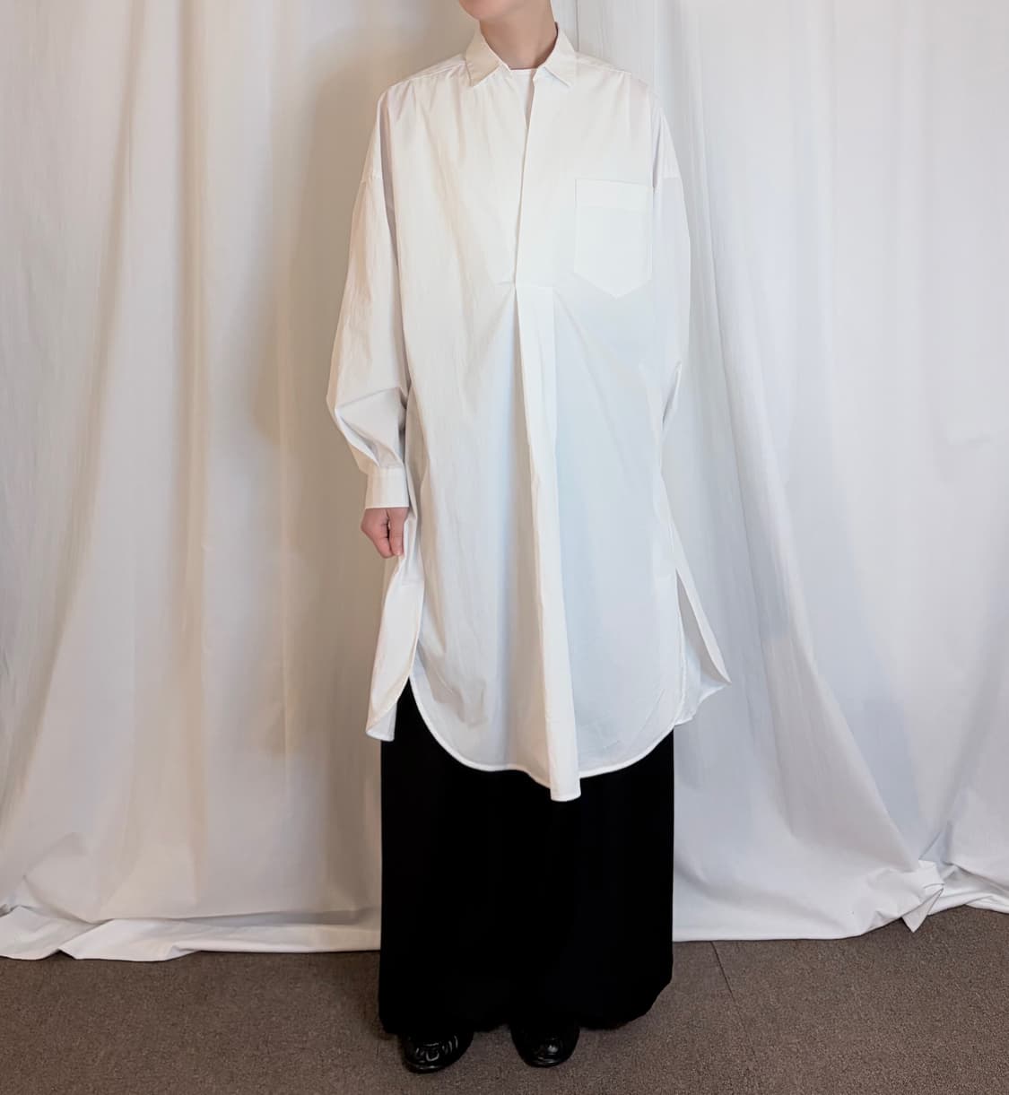 ENFÖLD Long Shirt Dress - White 상품이미지3