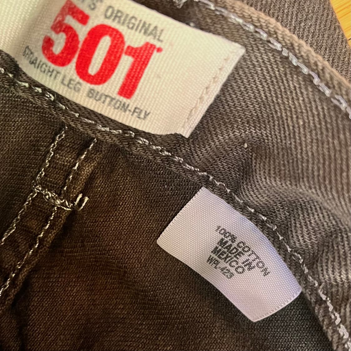 리바이스 501 브라운진 데님팬츠 W32 L32 상품이미지5