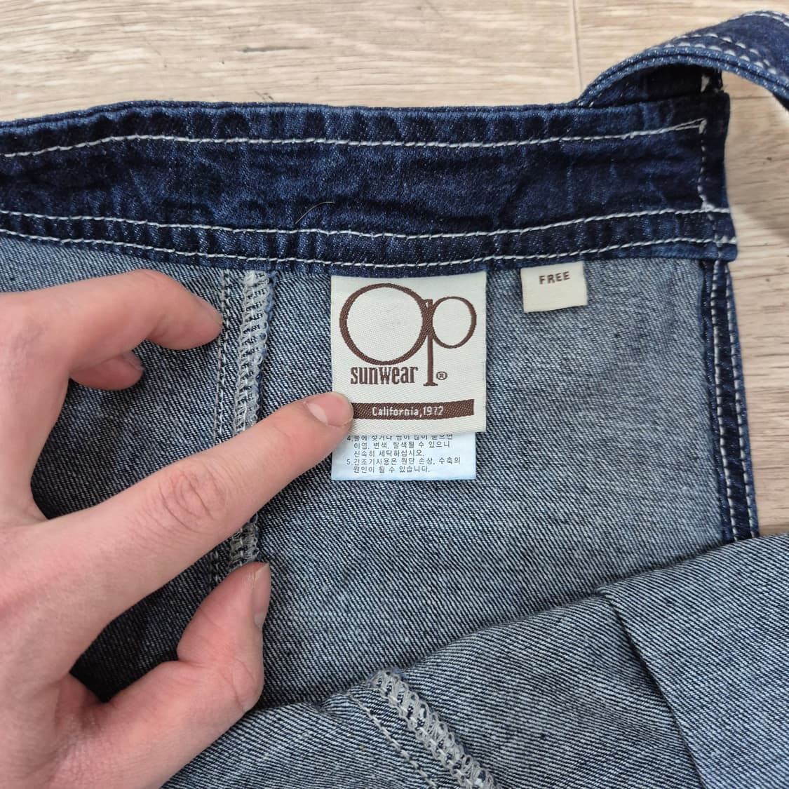 오션퍼시픽 썬웨어 데님 오버롤 팬츠 멜빵바지 FREE 상품이미지7