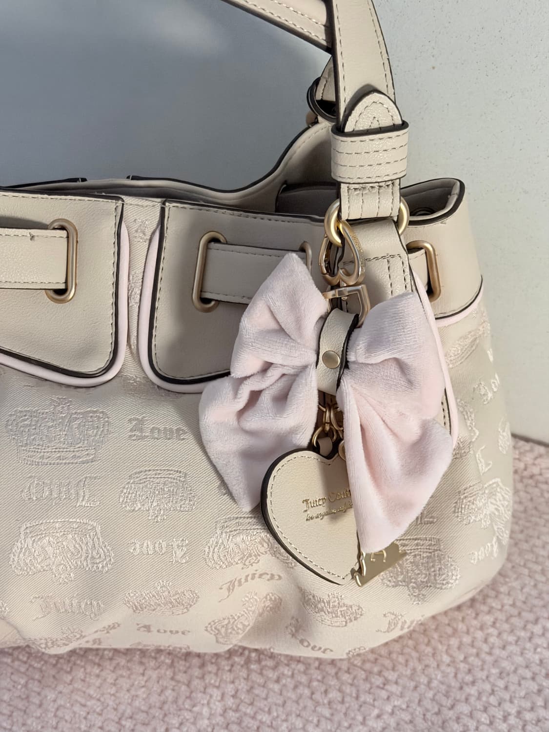 쥬시꾸뛰르 캔디백 아이보리 y2k 숄더백 갸루 핀터깔 베메클 상품이미지2