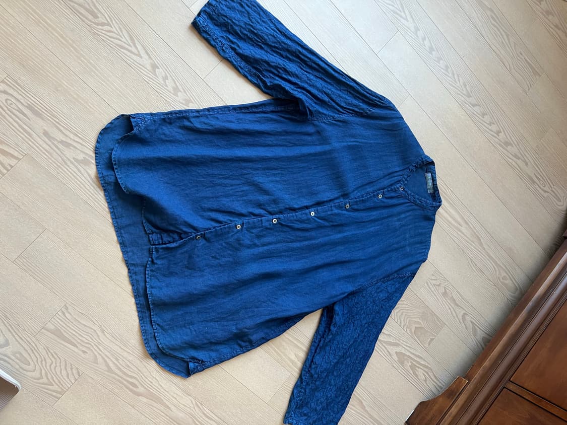 Nestrobe confect 햄프 인디고 다이 셔츠 상품이미지4