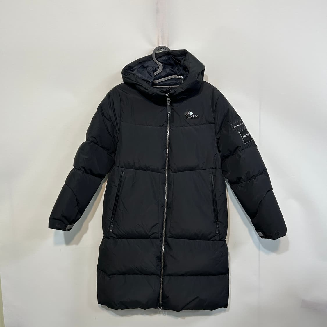 네파 키즈 구스다운 롱패딩 150 블랙 상품이미지1
