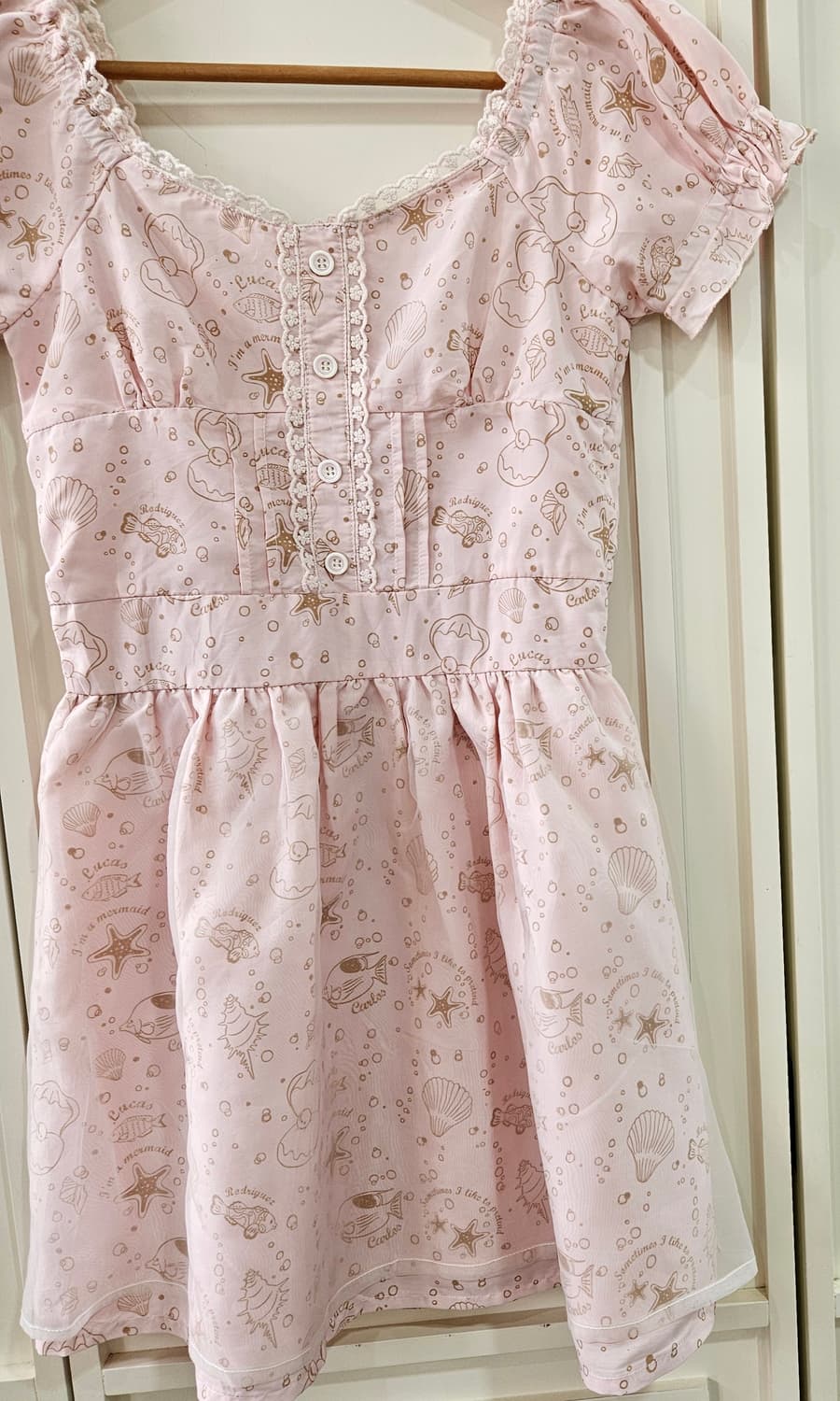 펜더리(Penderie) 머메이드 프린트 퍼프 원피스 상품이미지5