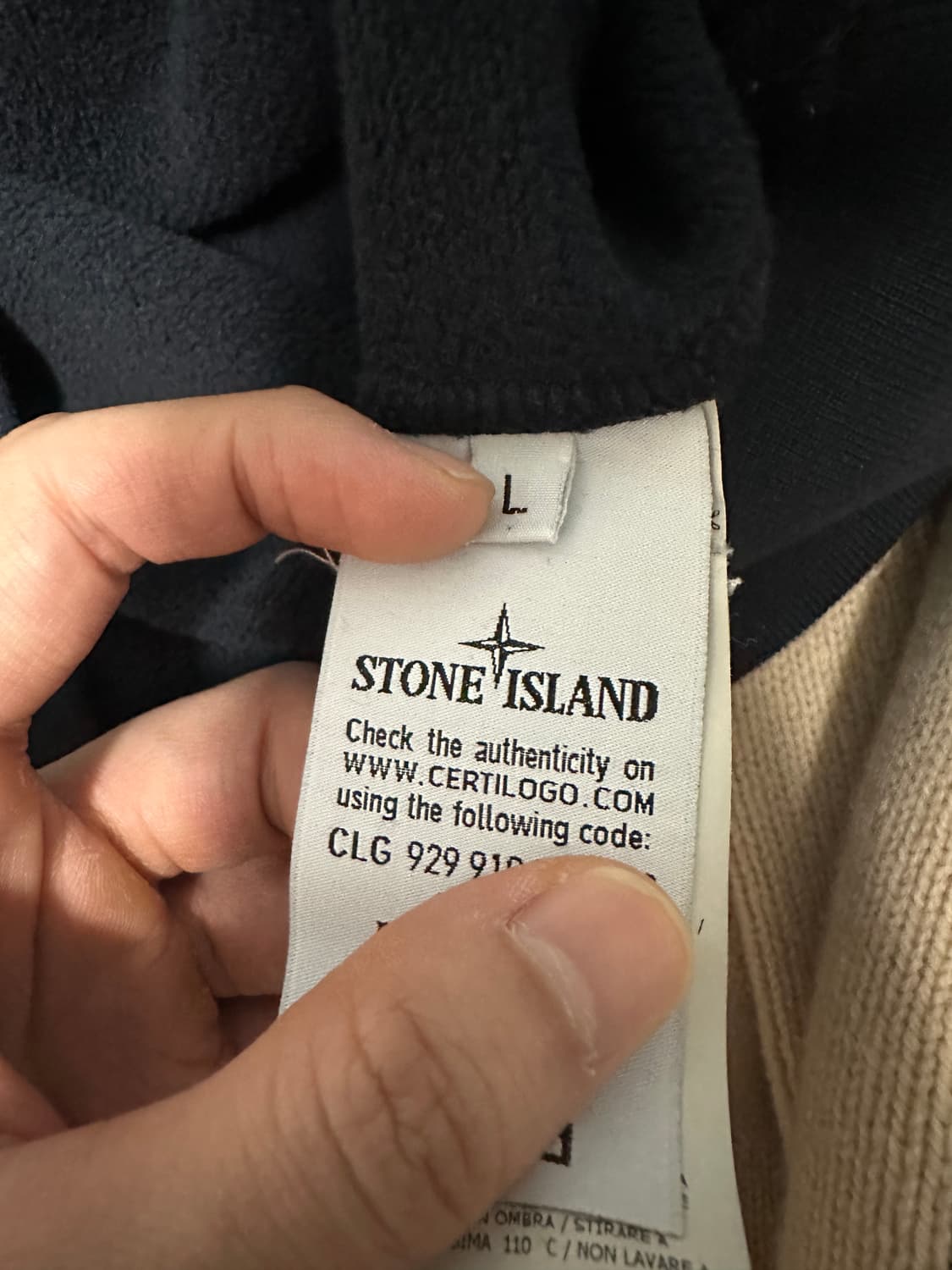 스톤아일랜드 기모 후드티 L 상품이미지3