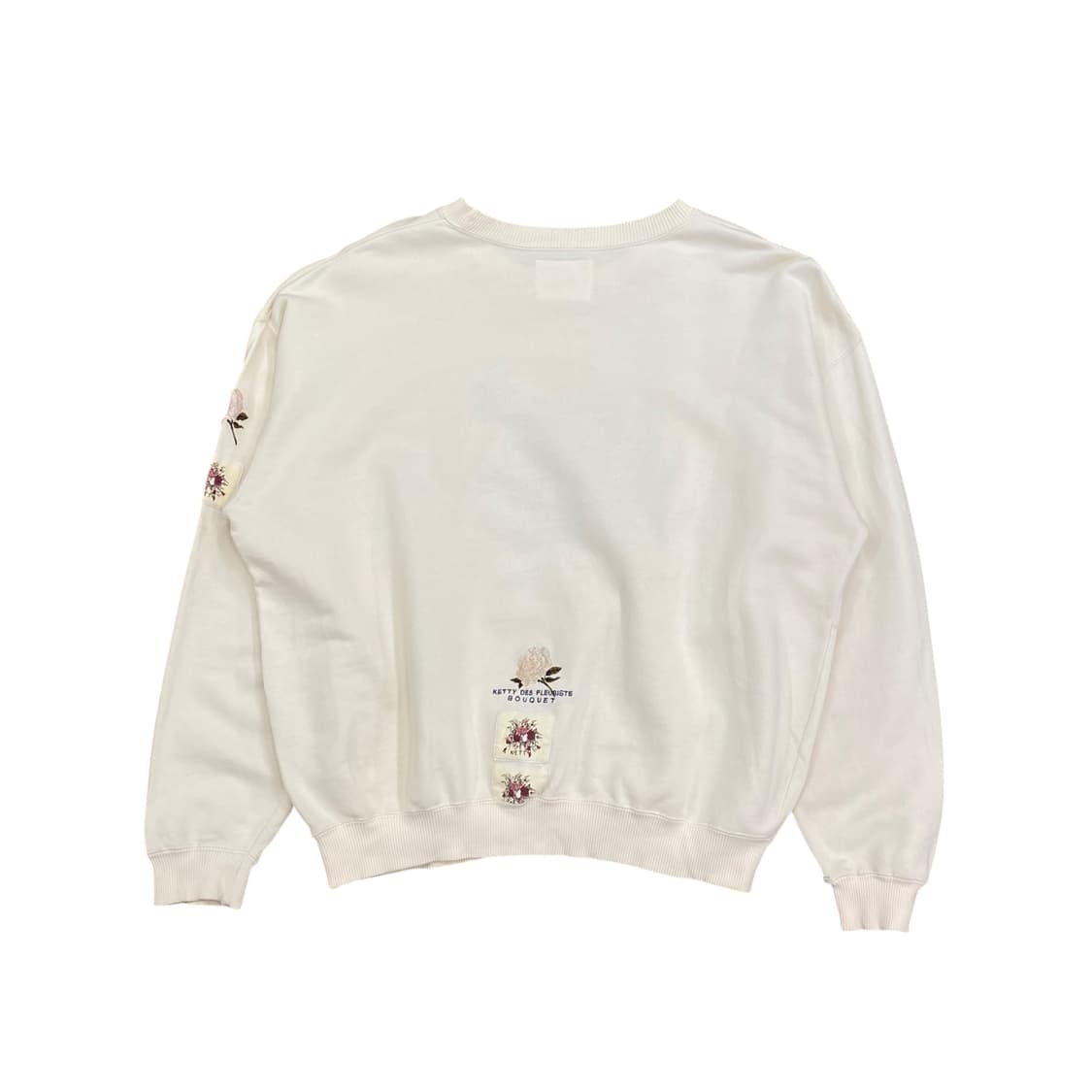 Ivory flower embroidered sweatshirt  상품이미지3