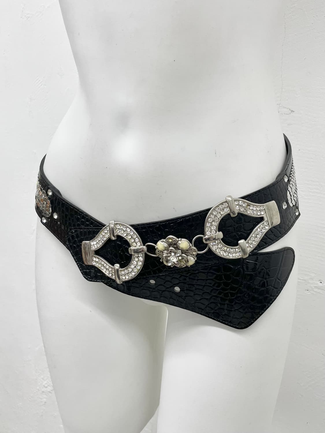 블랙페어리 와이드 큐빅 벨트 상품이미지2