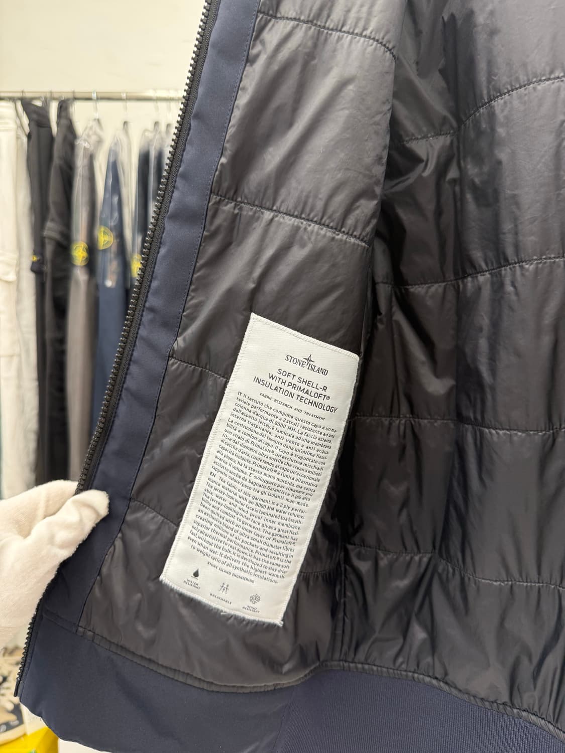 [S] 스톤아일랜드 소프트쉘 프리마로프트 패딩 바람막이 상품이미지5