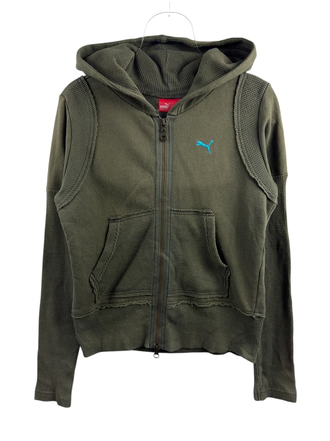 퓨마 Y2K 레터링 카키 후드집업1459 상품이미지2