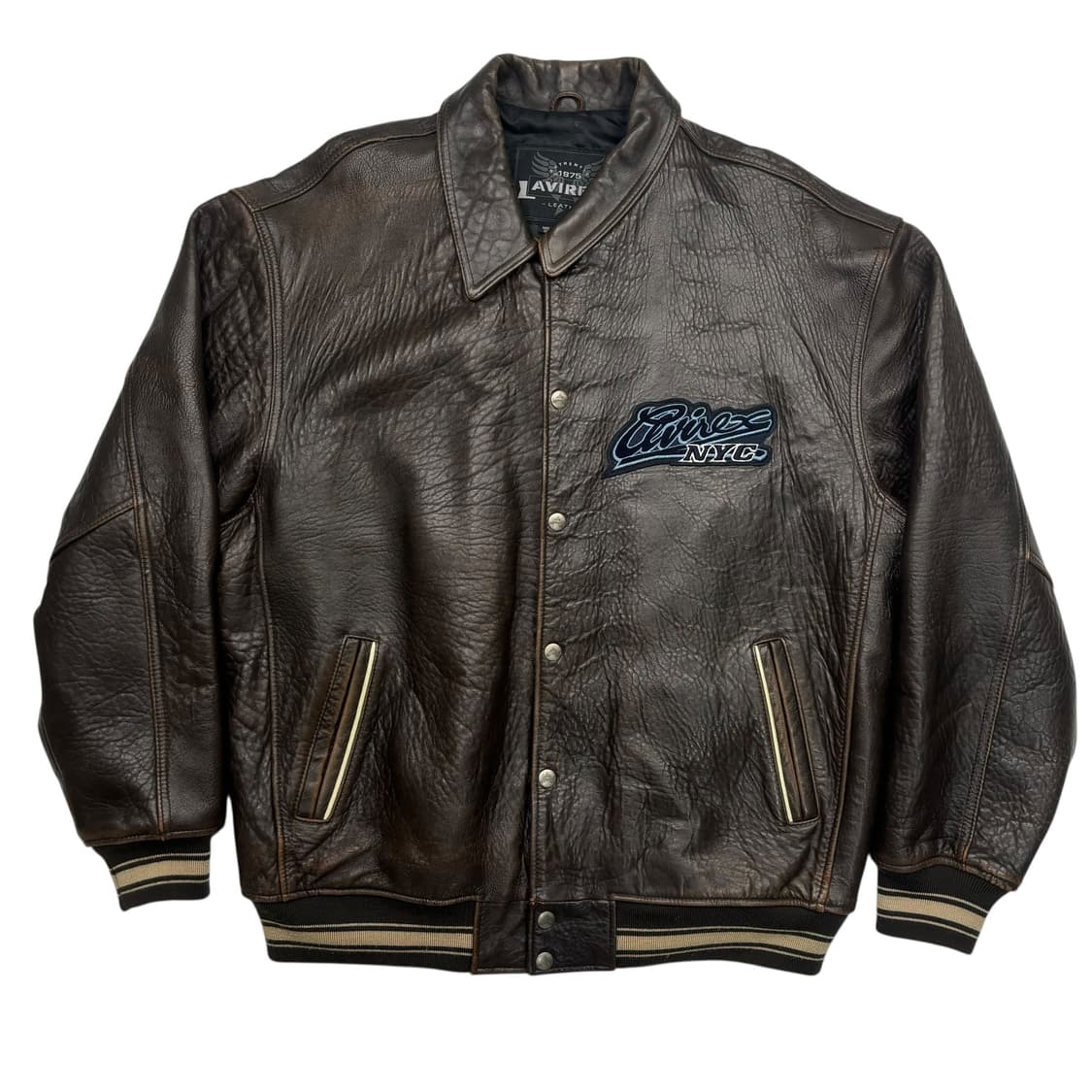 90s 아비렉스 브라운 리얼 레더 자켓 3XL 상품이미지1