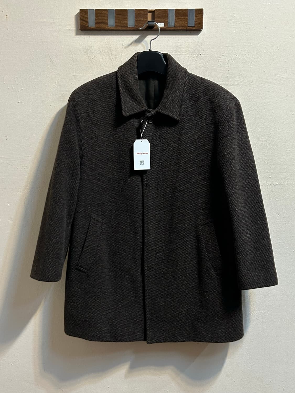 입생로랑 헤링본 울 코트 상품이미지1