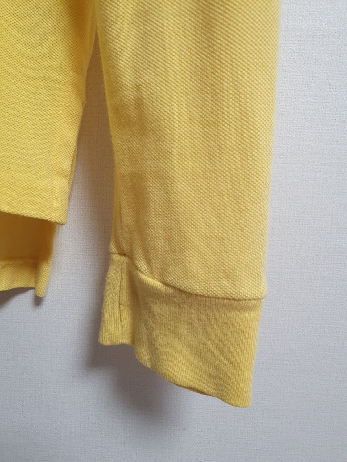 폴로랄프로렌 빅포니 긴팔 카라티 파스텔 옐로우 네이비 포니 M 상품이미지5