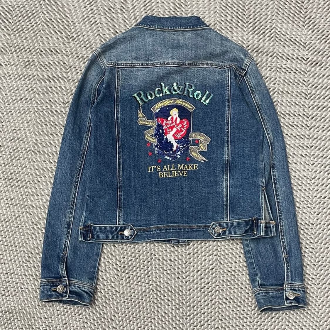 GGPX 투포켓 스팽글 데님 자켓 v0082 상품이미지2