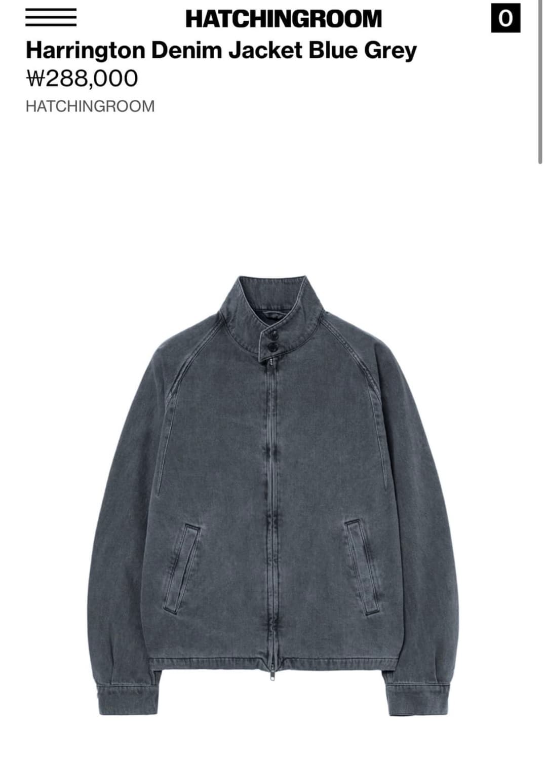 해칭룸 해링턴 데님자켓 블루 그레이 3사이즈 상품이미지2