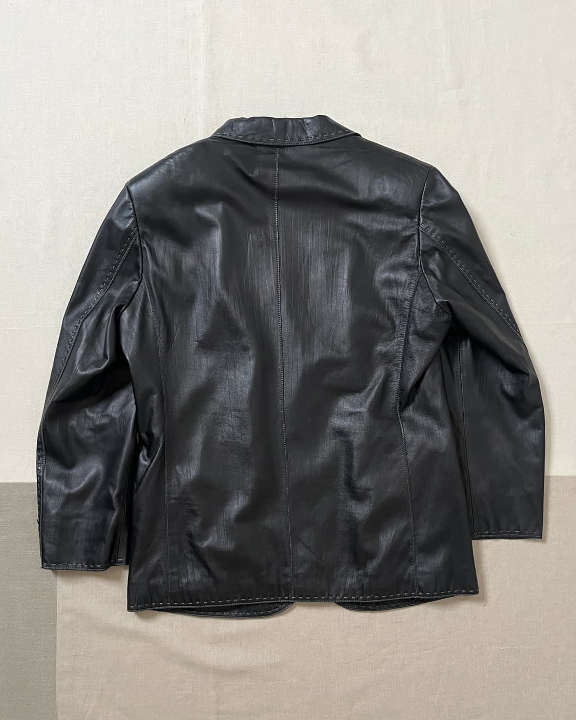 발망 레더 블레이저 balmain 양가죽 테일러드 자켓 상품이미지2