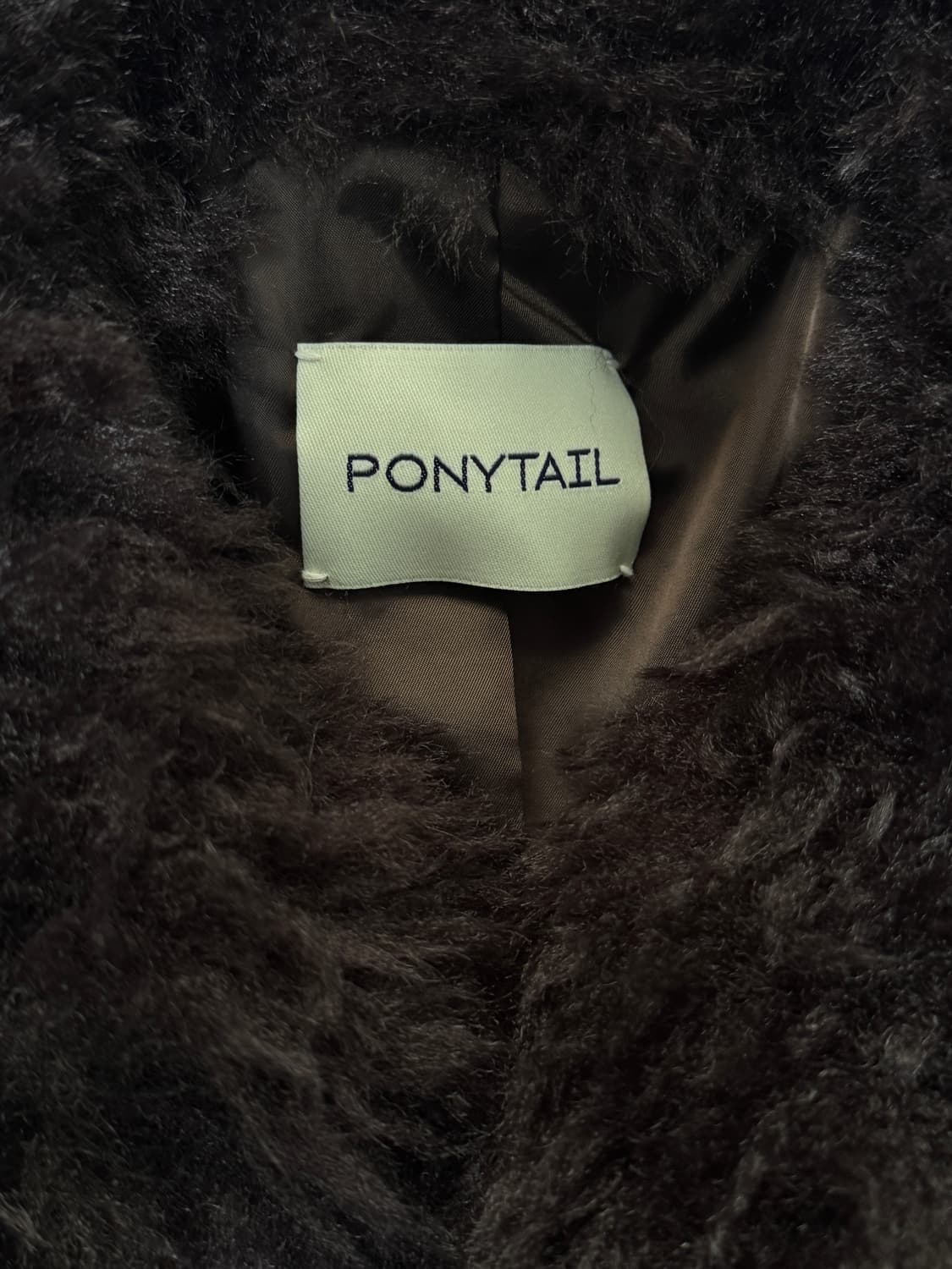 포니테일 PONYTAIL 퍼자켓 브라운 상품이미지6