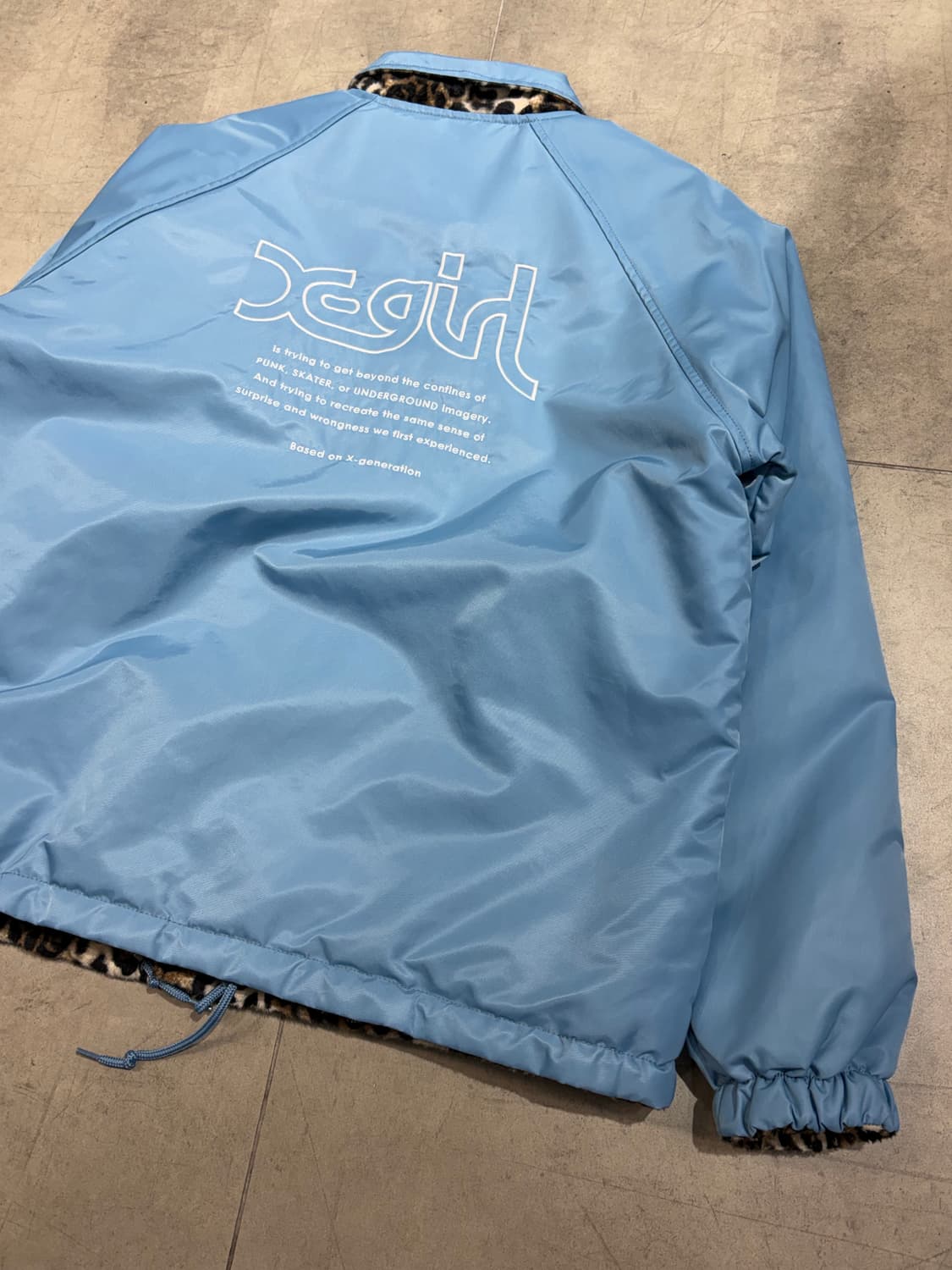 X-girl 양면 리버시블 호피 갸루 코치자켓 상품이미지10