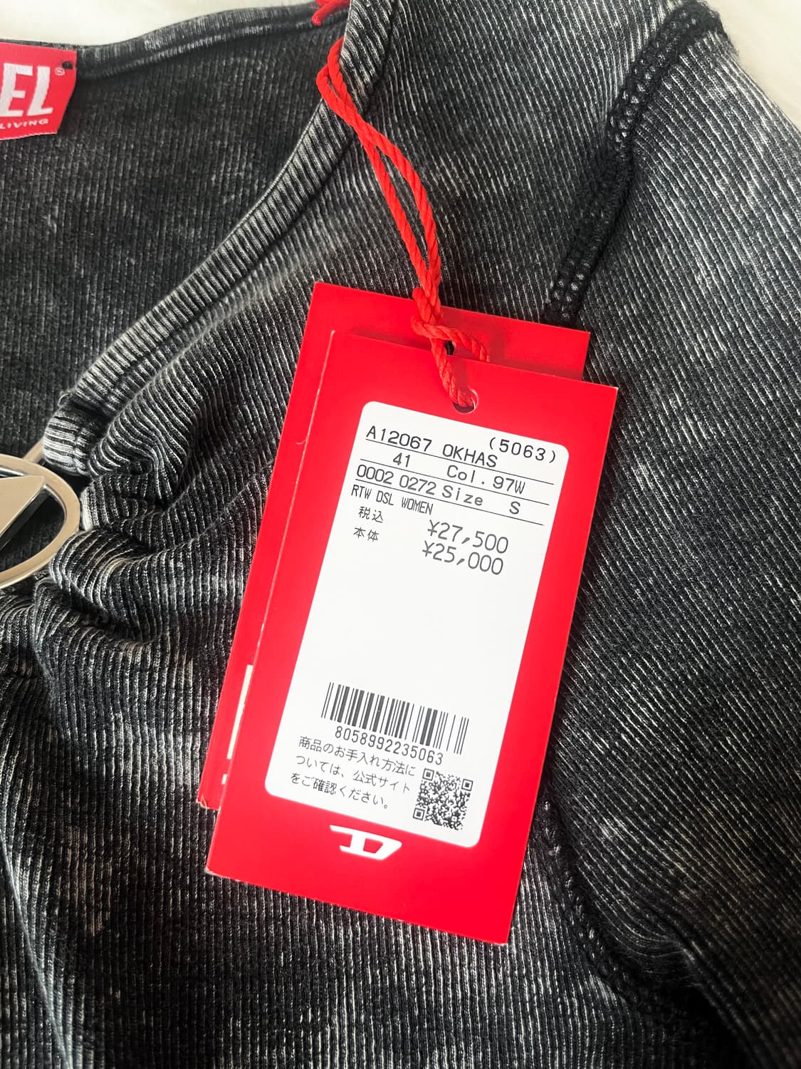 DIESEL 롱 슬리브 A12067OKHAS s size 상품이미지4