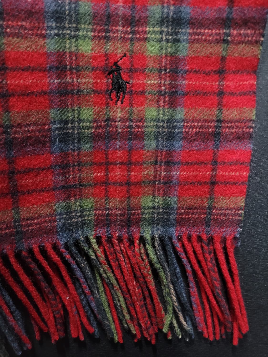 Ralph Lauren 빈티지 타탄체크 대형 숄 무릎덮개 무릎담요  상품이미지3