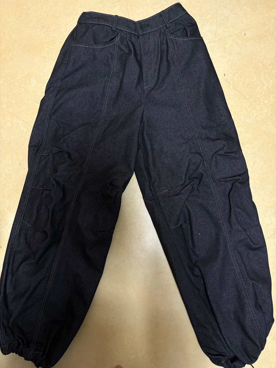 아캄 핀턱 프린트 데님(블랙) 상품이미지2