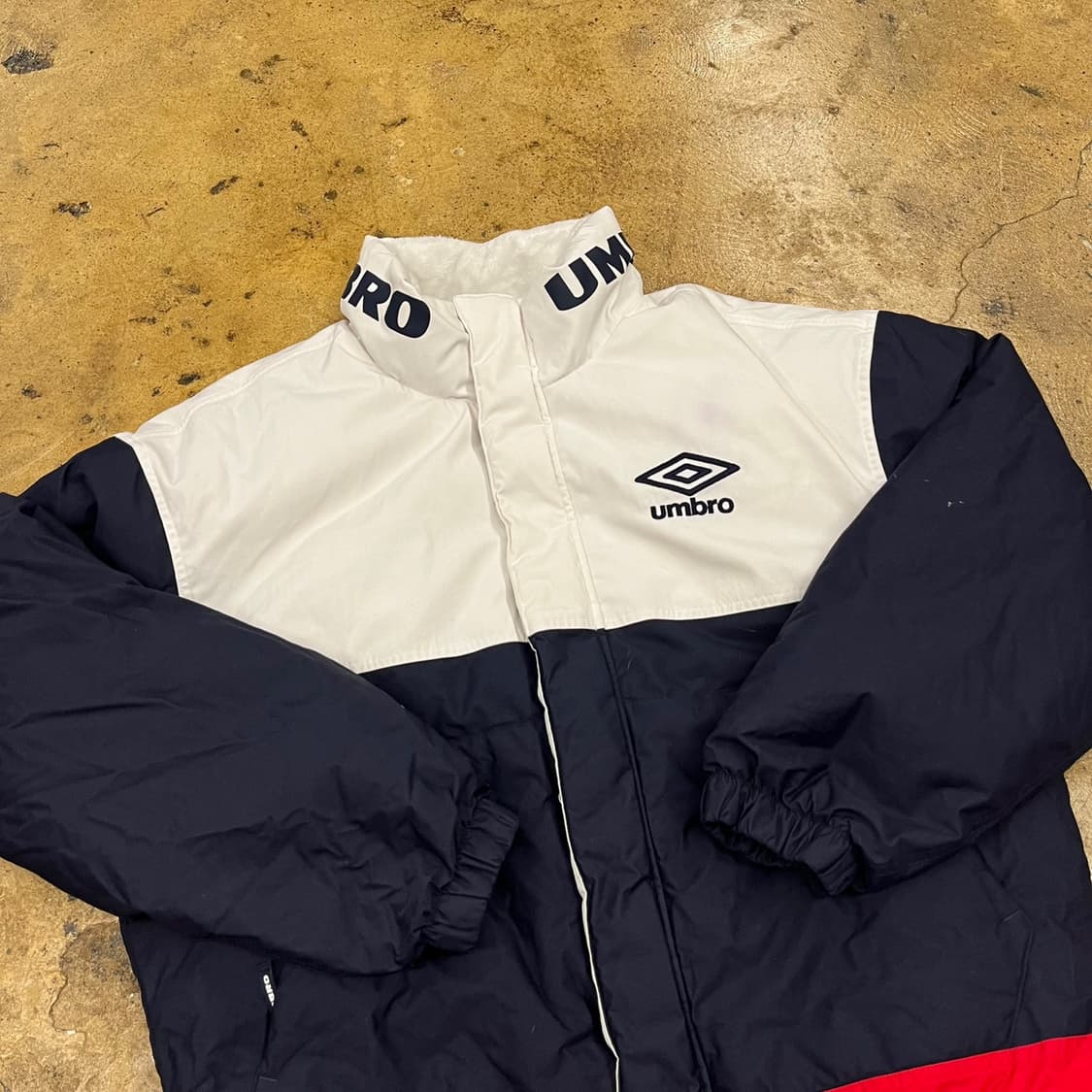 [정품/105] 엄브로 컬러블록 덕다운 패딩 자켓 b10 상품이미지1