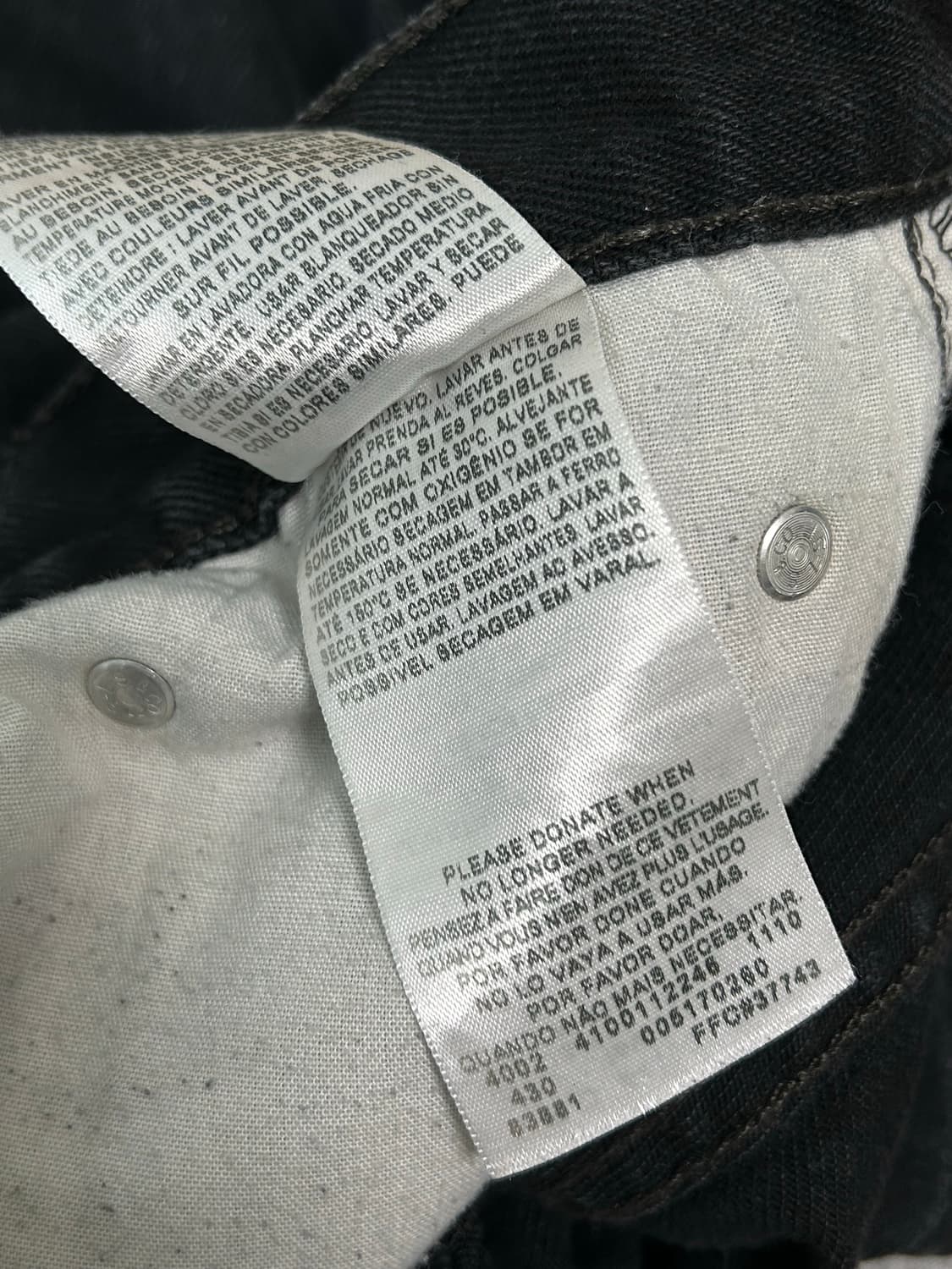 리바이스 517 블랙 부츠컷 데님팬츠 상품이미지7