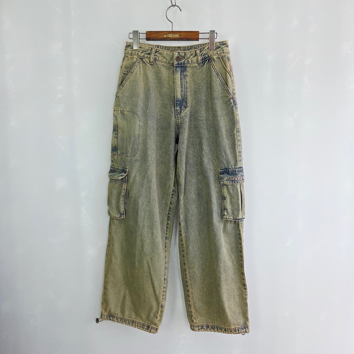 [SCULPTOR] 스컬프터 빈티지 그린 카고 데님 팬츠 상품이미지1