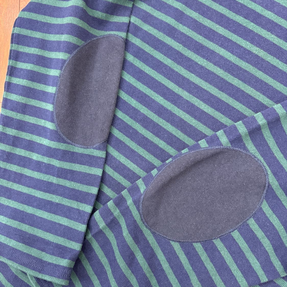 XL 세인트제임스 단가라 길도 엘보 패치 티셔츠  상품이미지4