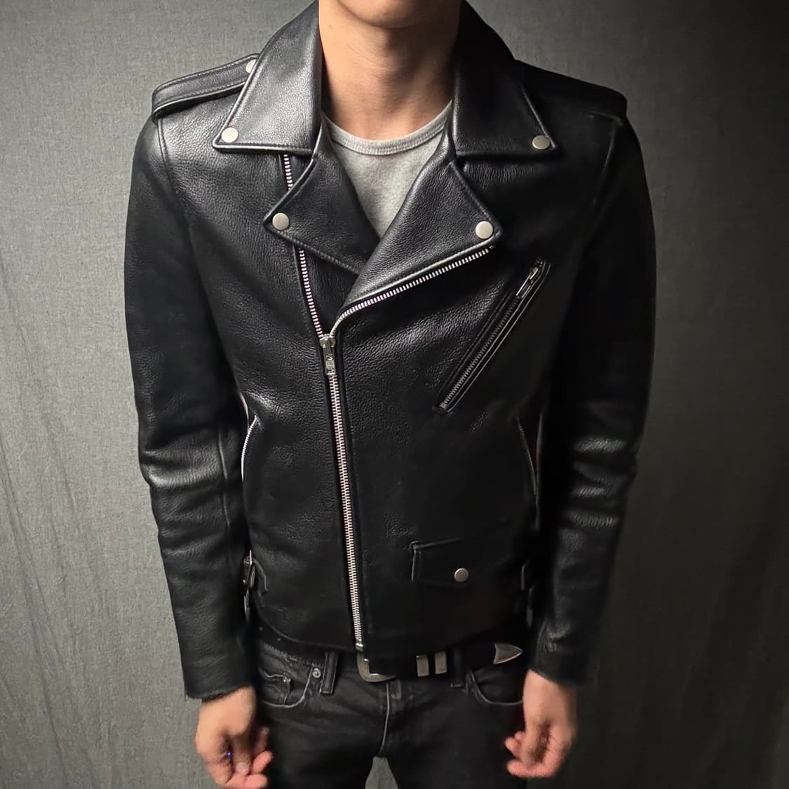 vintage rider leather jacket 상품이미지3