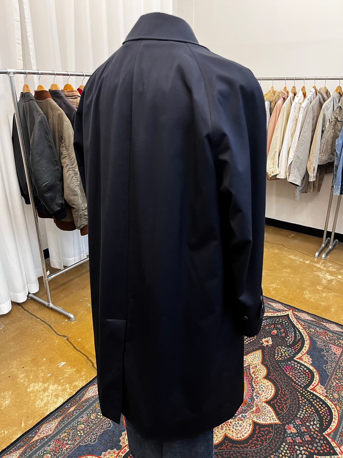 80's 버버리 발마칸 코트 다크네이비 상품이미지6