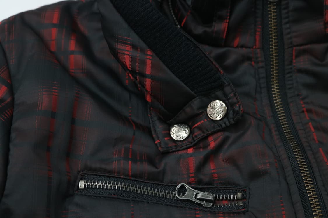 semantic design 세만틱 디자인 빈티지 레드 체크 패딩 자켓 상품이미지5