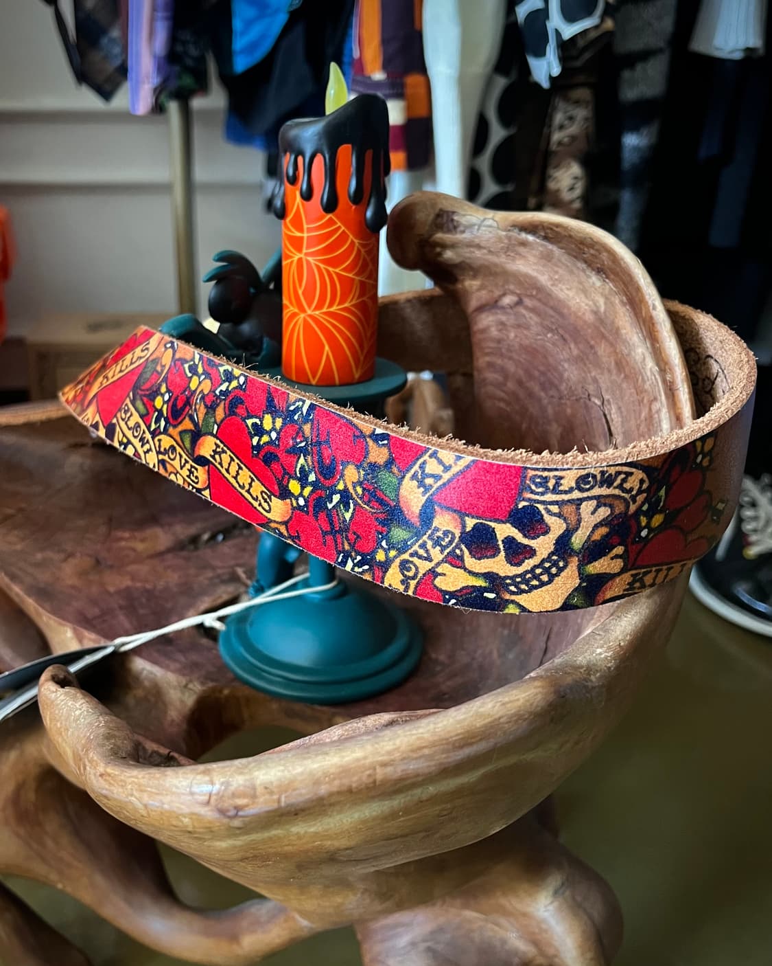 90-00s ED Hardy Real Cow Leather Belt 상품이미지8
