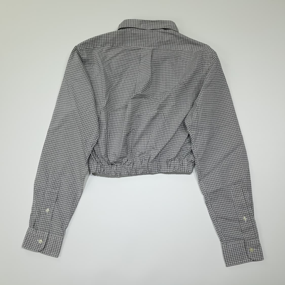 CL912 FREE 폴로 모던 마이크로체크 리메이크 크롭 셔츠 상품이미지5