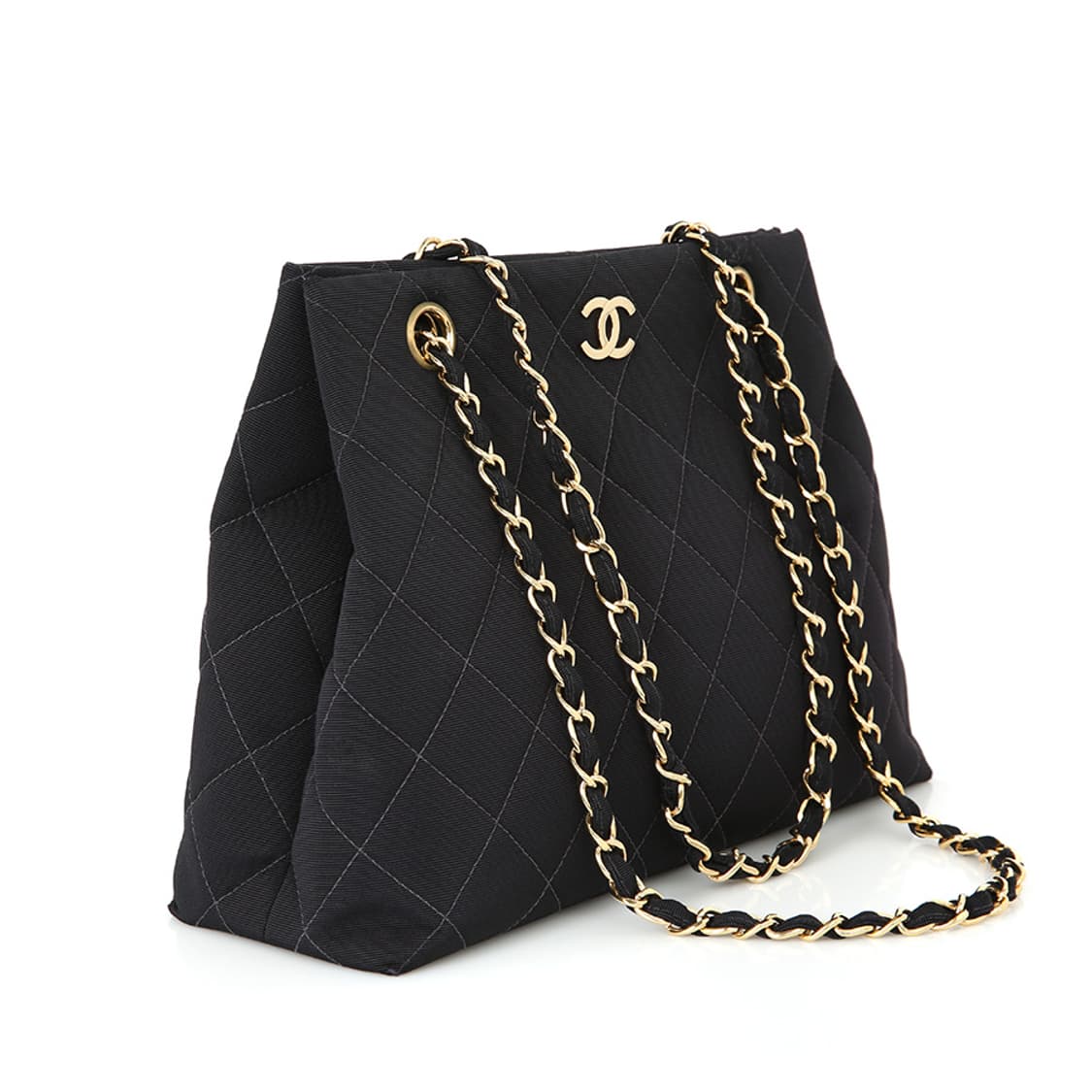 샤넬 마트라세 체인 숄더 블랙 빈티지 져지 코코마크 퀼팅백 상품이미지4
