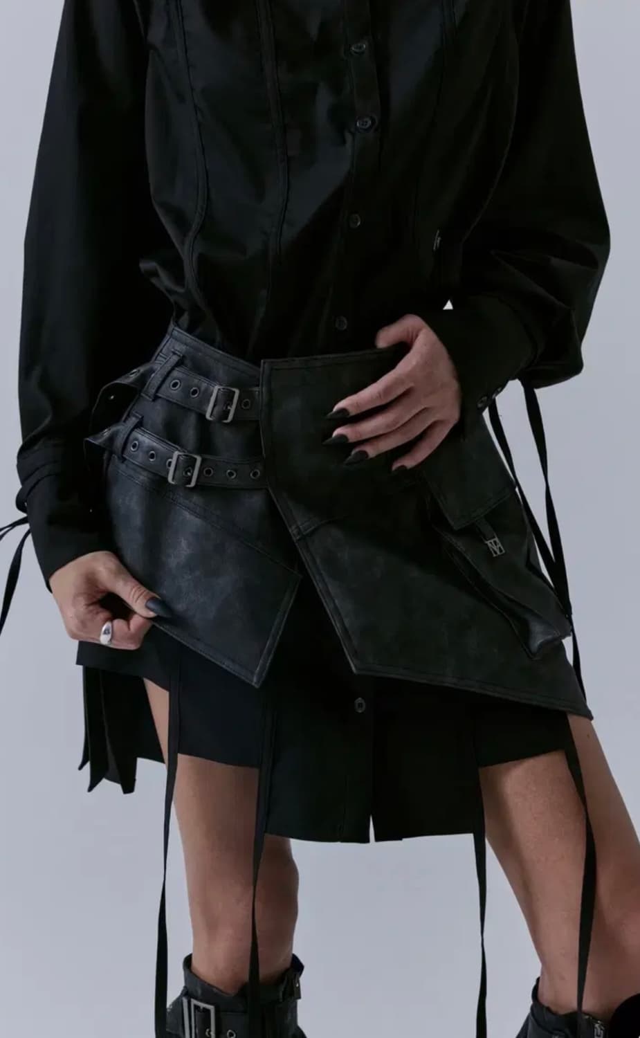 트리밍버드 Stepped Hemline Long Strap Shirts 상품이미지2