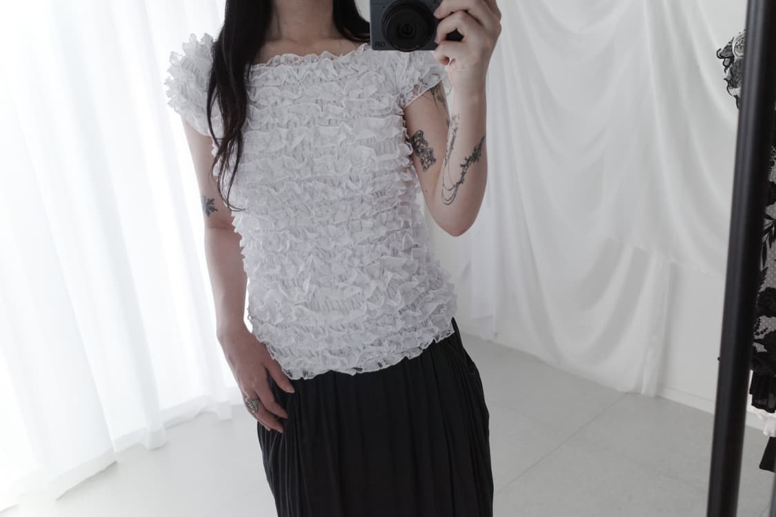 cecil mcbee) frill half T 상품이미지5