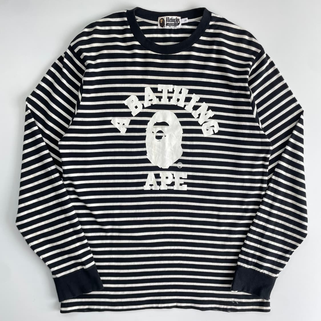 A Bathing Ape  베이프 컬리지 스트라이프 롱 슬리브 상품이미지1