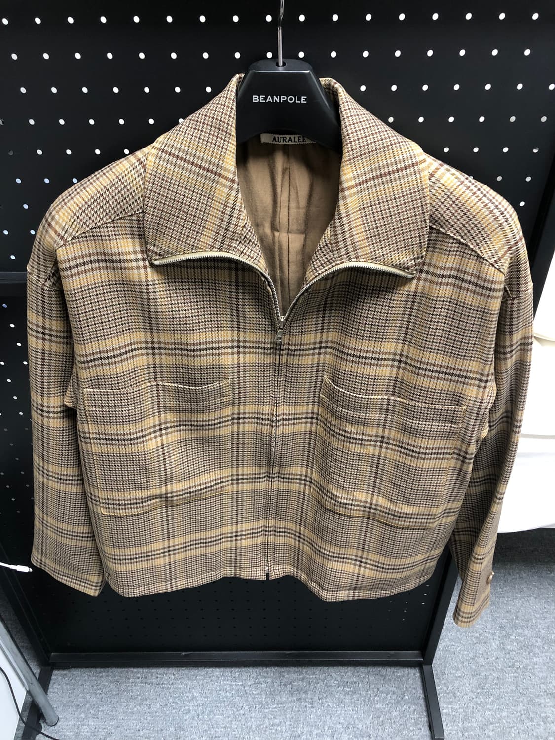 AURALEE WOOL SERGE CHECK ZIP UP BLOUSON 상품이미지1