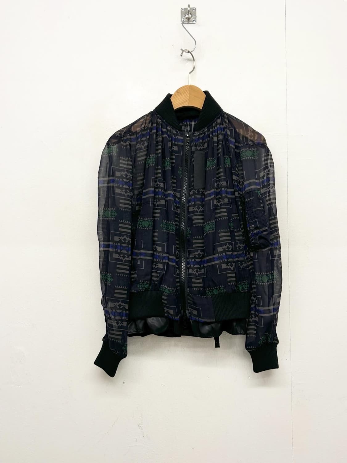 SACAI 사카이 패턴 시스루 블루종 점퍼 상품이미지1