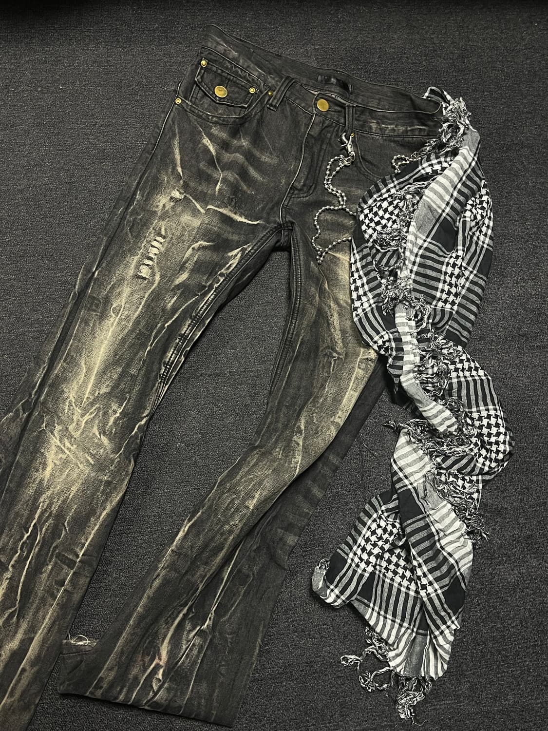 Punk check Grunge scarf 상품이미지2