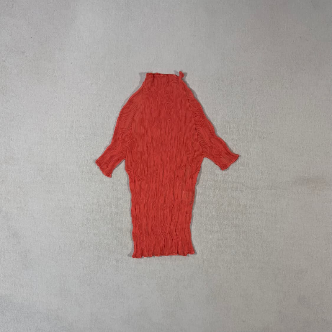 Issey Miyake Pleated Orange Pink Top 상품이미지1