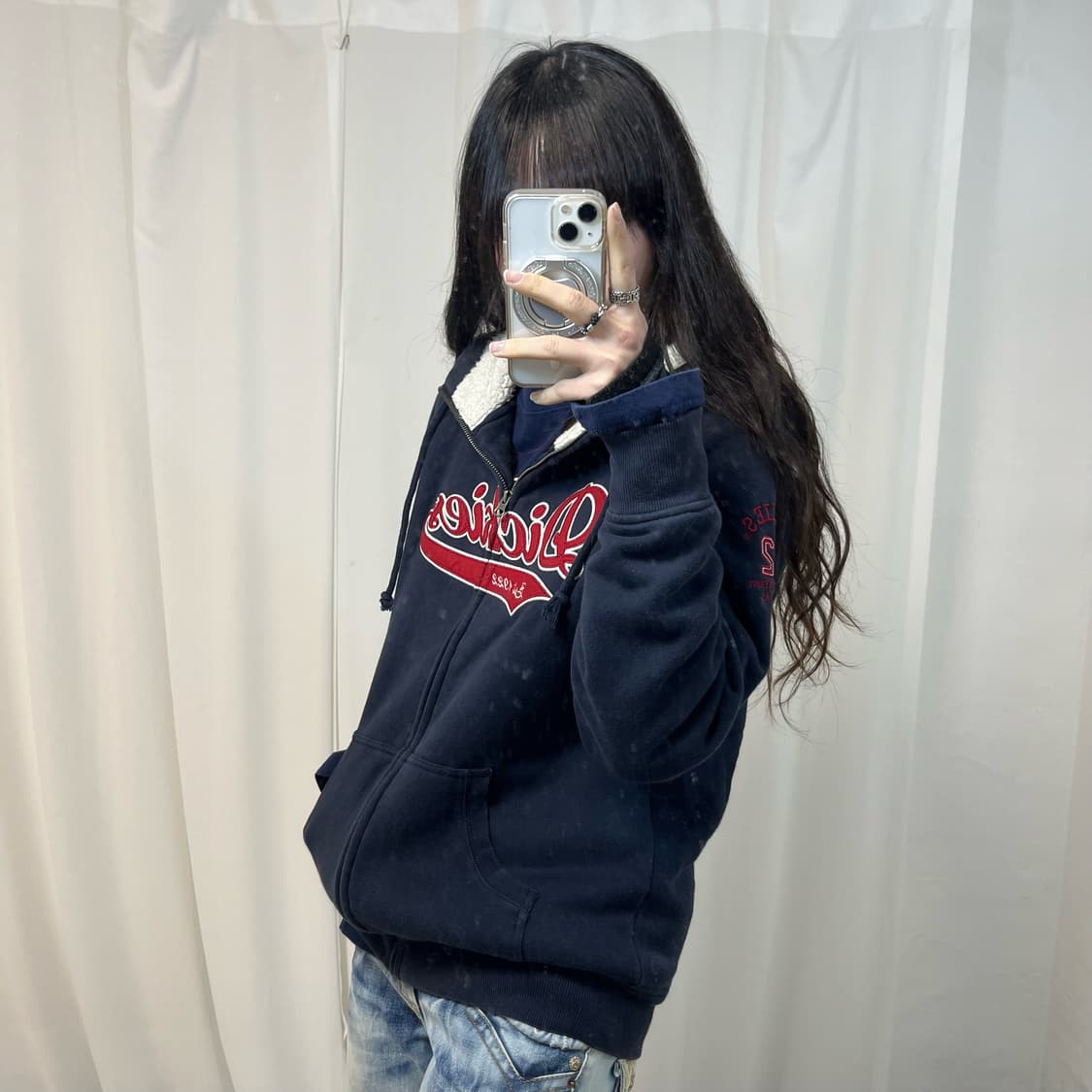 Dickies Navy Fleece Hoodie Zip-up 상품이미지1