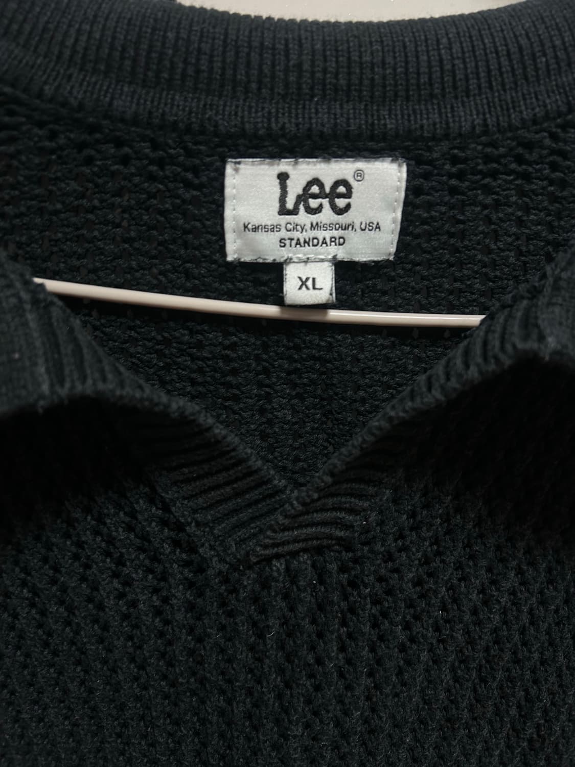 Lee 폴로 니트 블랙 XL 상품이미지2