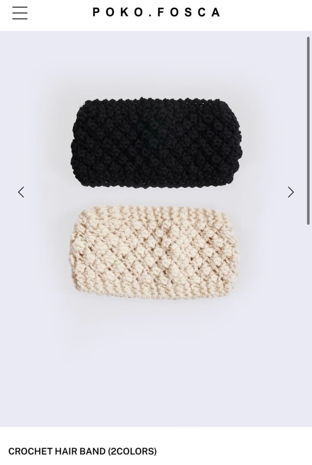 (새상품) 포코포스카 헤어밴드 블랙 상품이미지1