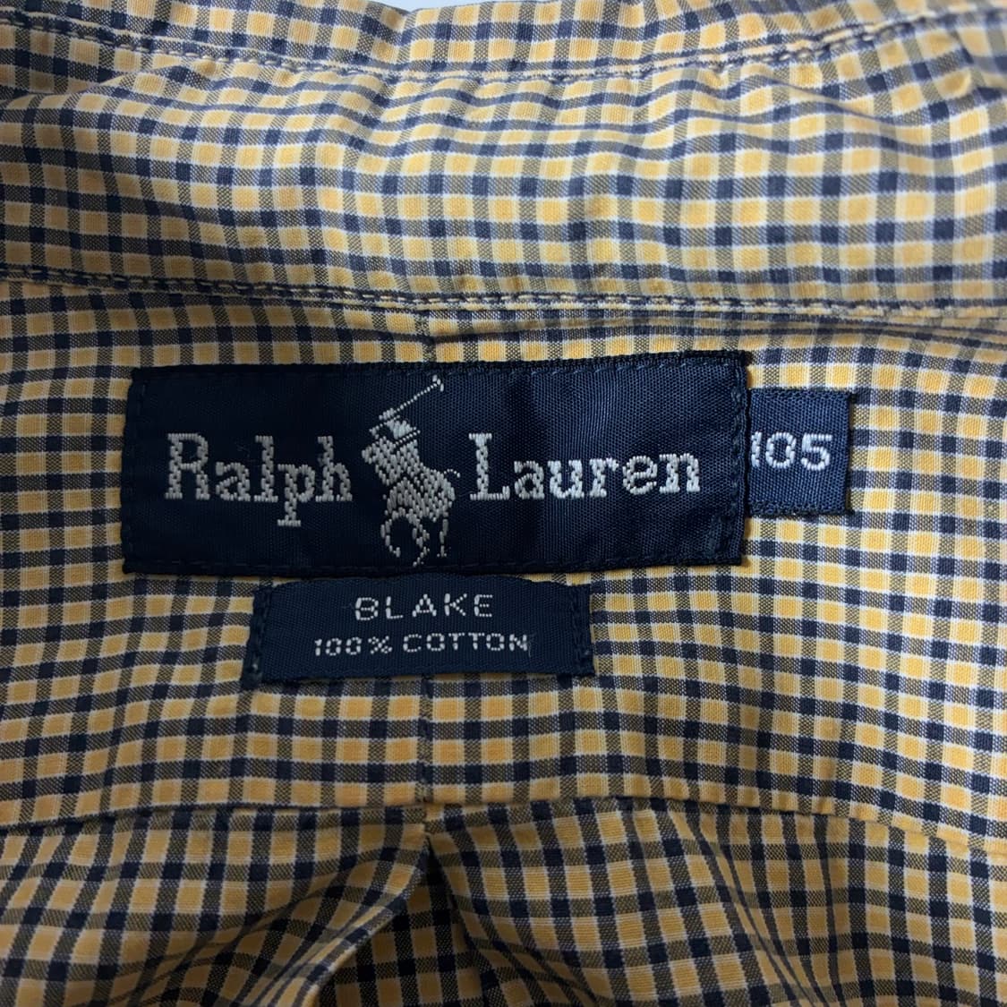 Polo  폴로 랄프로렌 90,s 자수 브라운 체크 셔츠  상품이미지4