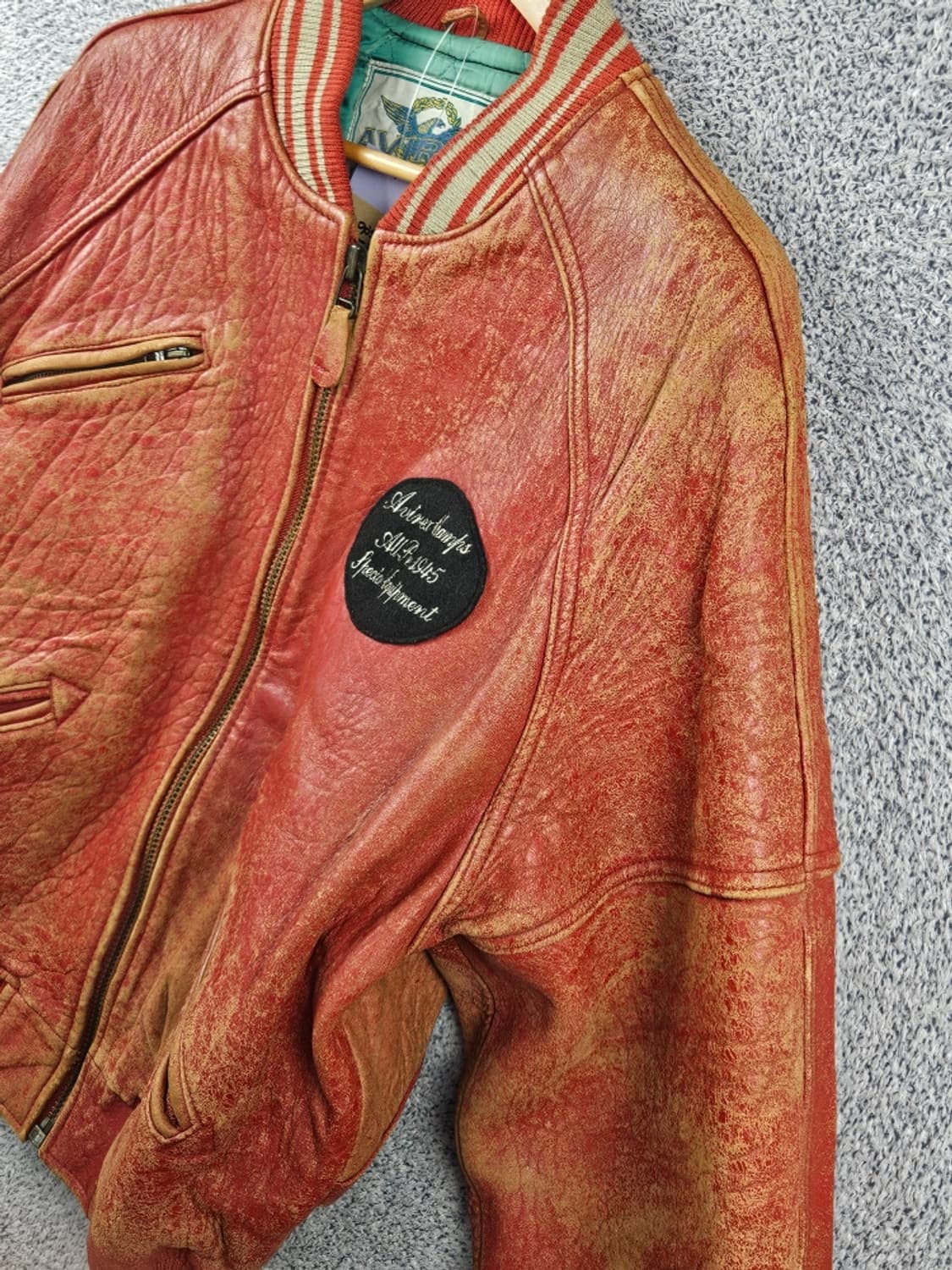 아비렉스 올프로 챔스 홀스하이드 가죽 봄버 자켓 ( M ) / 11110 상품이미지5