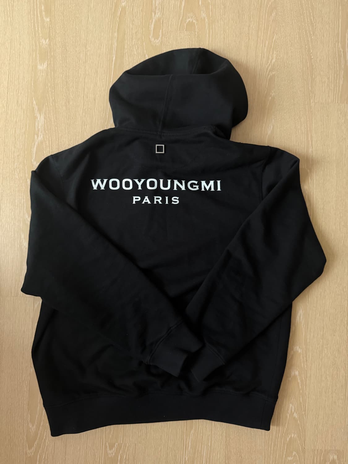 우영미 후드티 파리 백로고 후드 블랙 48 새상품급 상품이미지6
