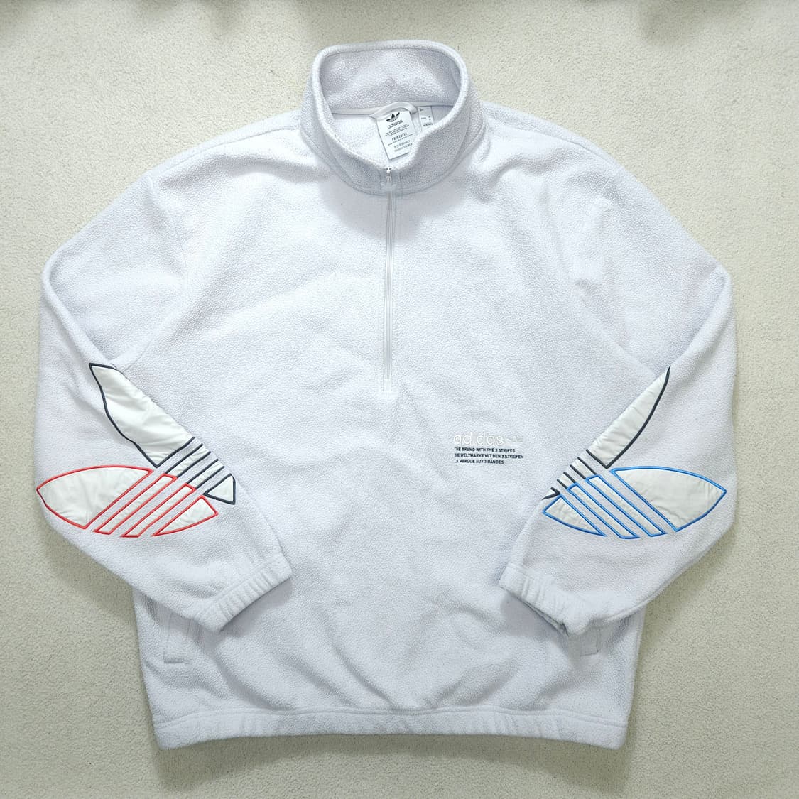 아디다스 트라이 컬러 반집업 후리스 XL 상품이미지1