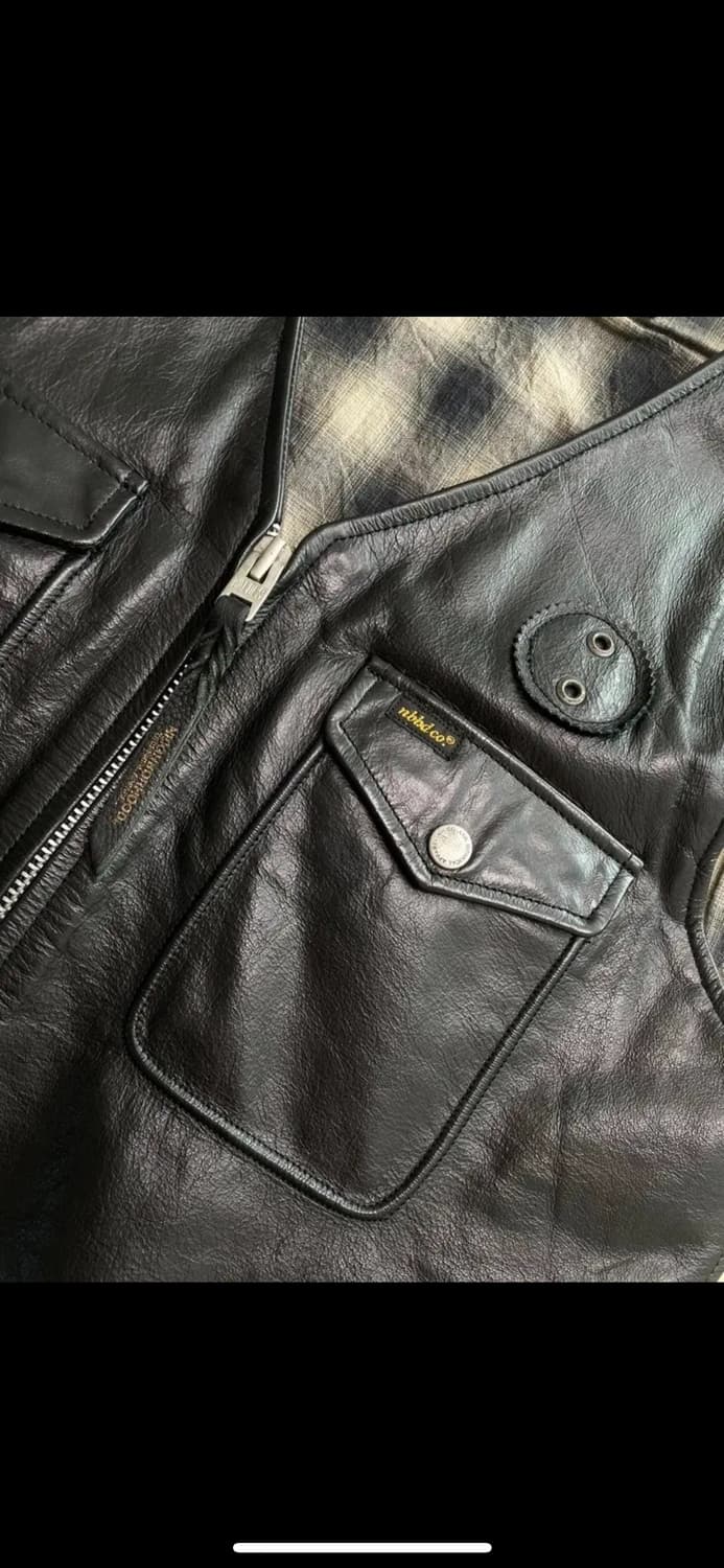 네이버후드 레더 베스트 L 상품이미지3