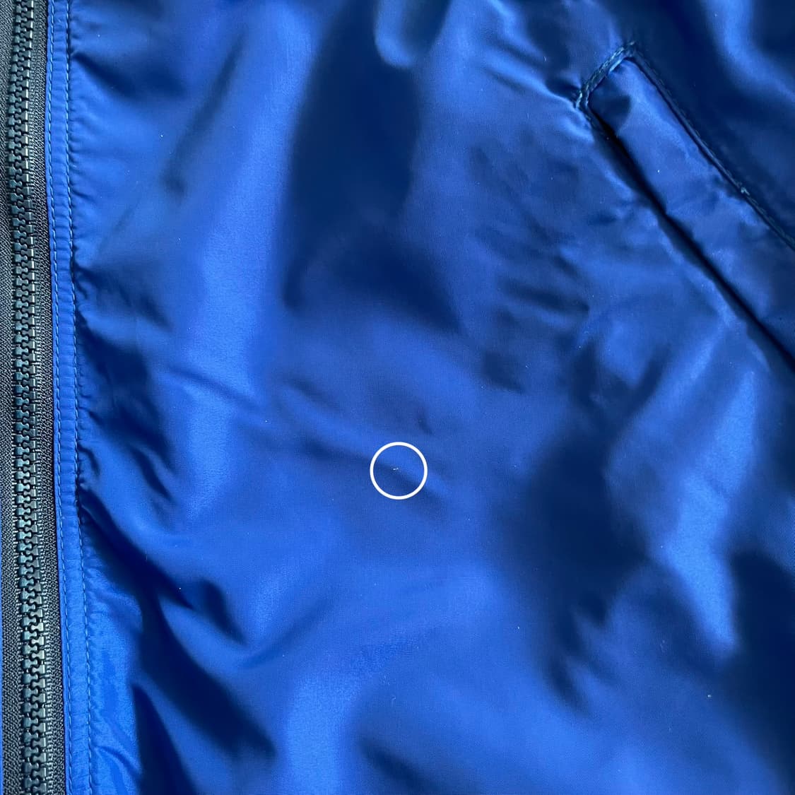 90s 파타고니아 쉘드 신칠라 봄버 웜업 자켓 코발트블루/틸그린 L사이즈 상품이미지10