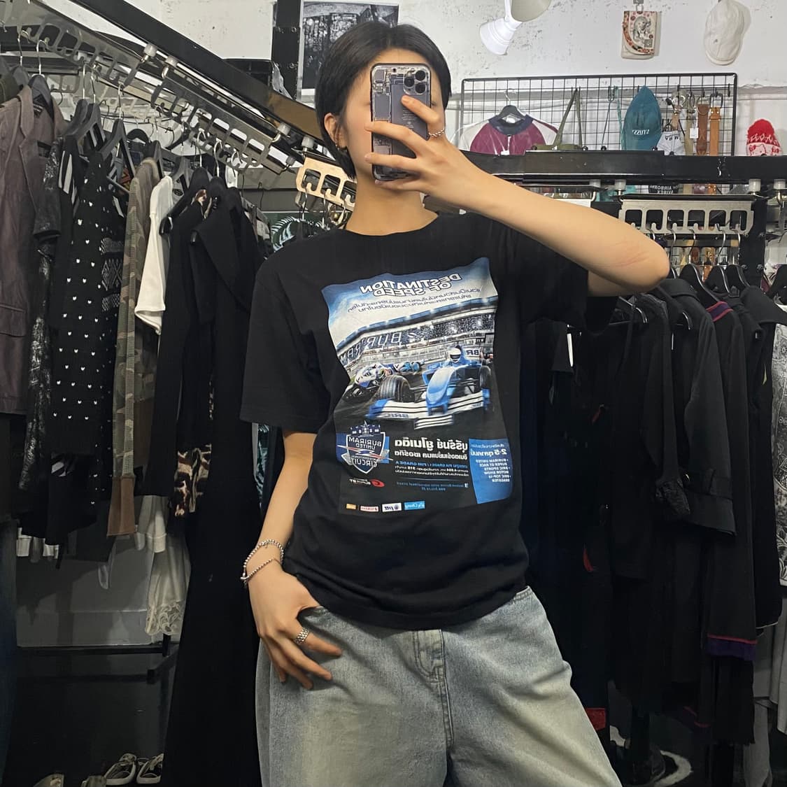 Japanese vtg 레이싱 프린팅 반팔 티셔츠 상품이미지8